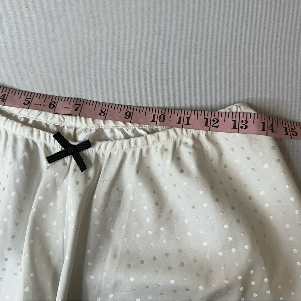 Kate Spade 🦊 2 pc Bridal Women's White Polka Dot Mrs. Sleepwear Set Sz XS - Picture 8 of 10